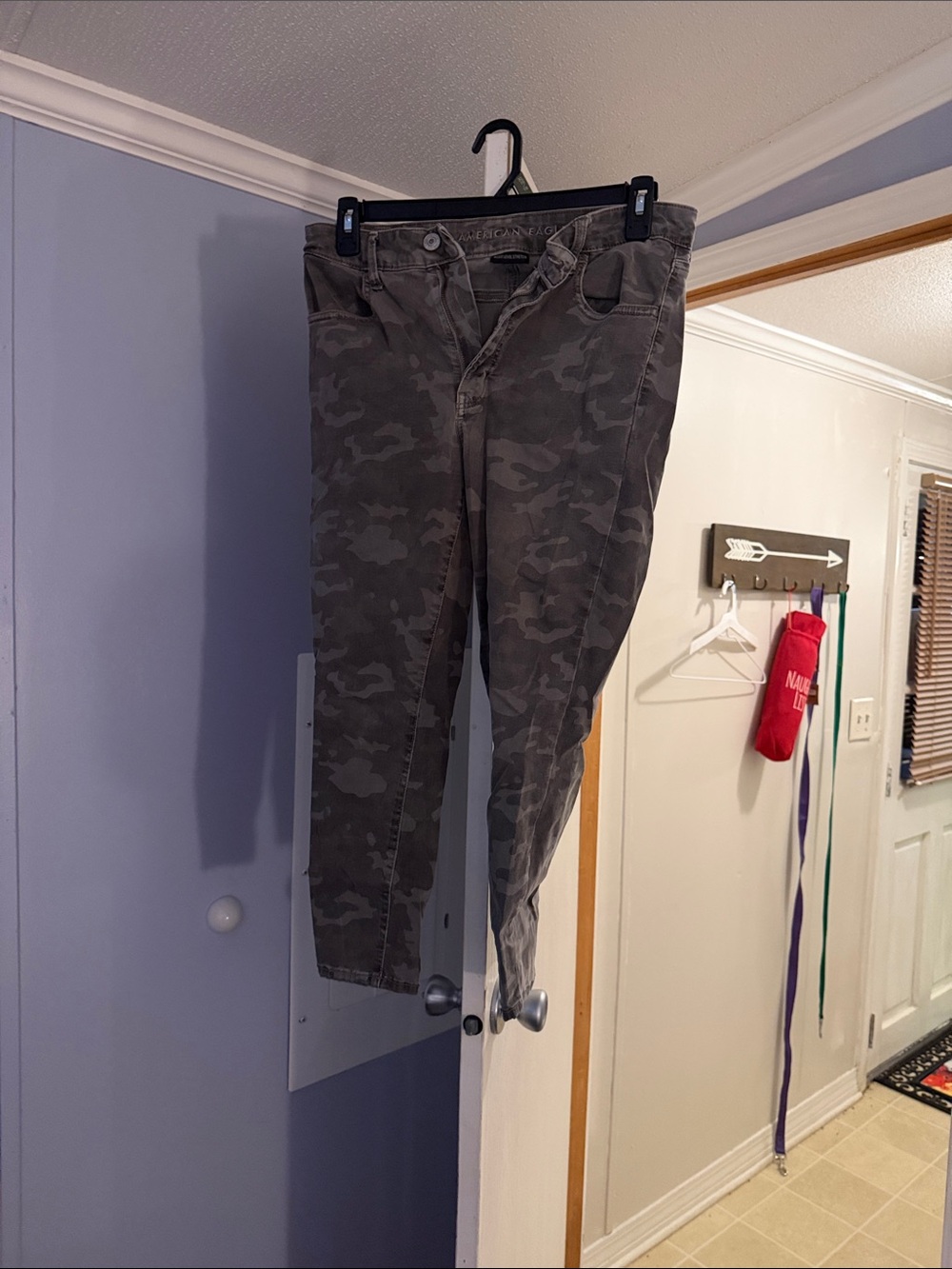 American eagle Women's Camo Stretch Jeans - Gray 12 xshort